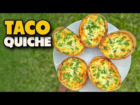 Tortilla Quiche Boats on a Weber Kettle by Schueys BBQ