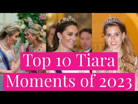 Top 10 Tiara Moments of 2023 - Kate Middleton in Strathmore Rose Tiara, Jordanian Royal Wedding