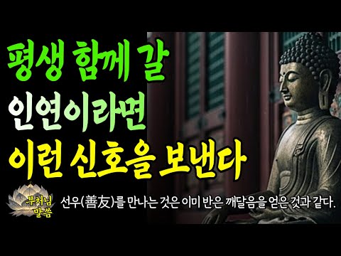 지금 옆에있는 이 사람, 평생함께 할 인연일 수 있습니다 /  인연을 찾는 10가지 신호 / 부처님말씀 /오디오북