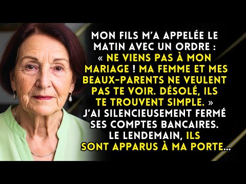 Mon fils a ordonné : « Ne viens pas au mariage, ma fiancée et mes beaux-parents ont honte de toi »