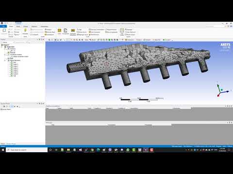 ANSYS Fluent Hands-on tutorial: Modelling of a flow in a manifold.