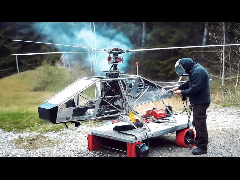 Man Builds Real Flying Helicopter from Scratch | Start to Finish by @ultralight helicopter