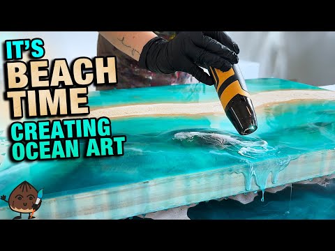 Creating Breathtaking Resin Ocean Art with a Porsche on Top!