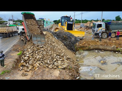 New Arrival !! Super SHANTUI Dozer CH17C3 Pro Open Project First Dump Trucks Dump 25T Stone To Water