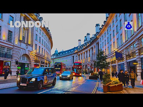 London Walk 🇬🇧 Trafalgar Square, MAYFAIR to OXFORD St | Central London Winter Walking Tour [4K HDR]