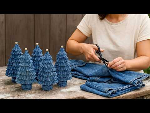 Don’t Throw Old Jeans! Turn Them into Christmas Trees 🎄
