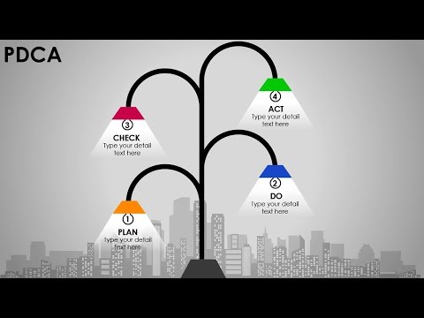 Lamp Post infographic slide in PowerPoint / Creative Ideas slide