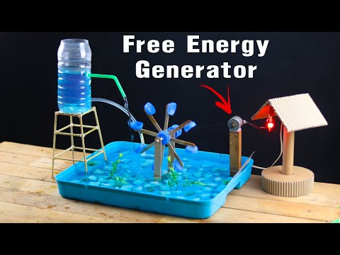 How to Make a Free Energy Water Wheel - Science Project Without Electricity