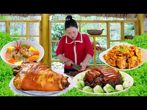 All Recipe BREAKFAST & DINNER with Traditional SMOKED PORK KNUCKLE by Ms. Huong | Cooking & Harvest