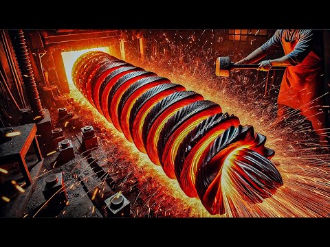 🇩🇪 Transforming a Massive Drill Blade into a Stunning German Flag Knife! 🔥 | MUST WATCH