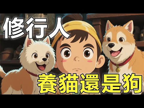 修行人養貓還是養狗？老和尚僅用一句話，說明了真相【萌寵|佛法}貓狗】