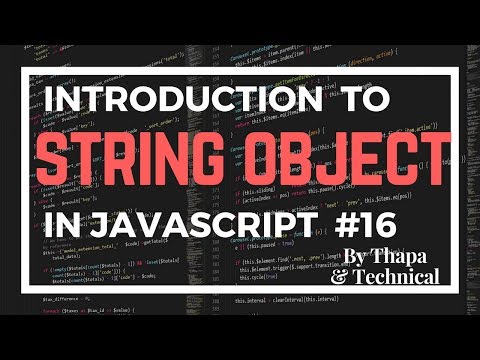JavaScript Tutorial in Hindi part 16: JavaScript String Object in Hindi | String Object in Hindi