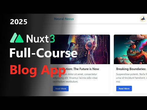 Nuxt 3 Beginner's Full-Course : Build & Deploy A Blog App | Laravel 12 | Vue 3 |Vercel