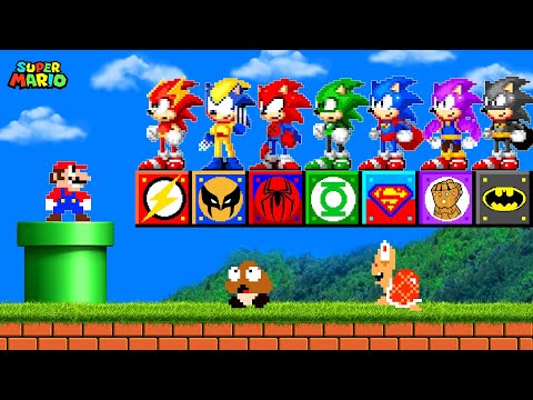 When Mario and Sonic Can Collect All Sonic Heroes in New Super Mario Bros.Wii