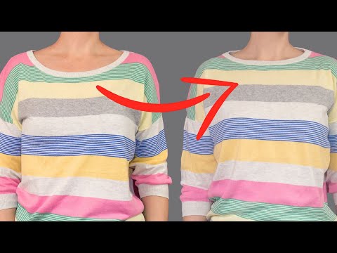 A great sewing trick how to downsize a large neckline simply and quickly!