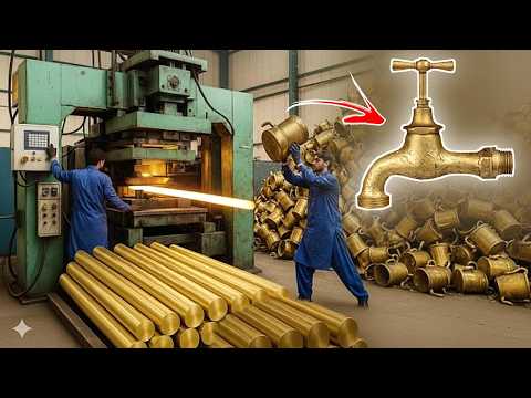 Unbelievable Brass Recycling Process – How Massive Bathroom Water Taps Are Made in Big Factories