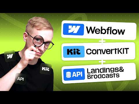 How to Connect Broadcasts and Landing pages from ConvertKit with Webflow  using API ConvertKit (Kit)