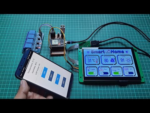 ESP32 Smart Home Automation using DWIN HMI Display