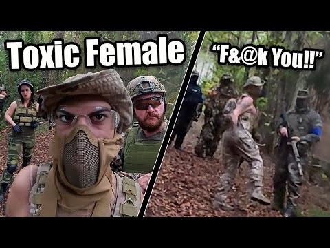 Toxic Female Airsoft Troll Attacks (INSTANT KARMA)