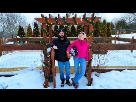 We Built Our DREAM ICE RINK (in our veggie garden)