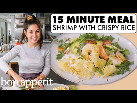 15-Minute Shrimp With Crispy Leftover Rice | Bon Appétit