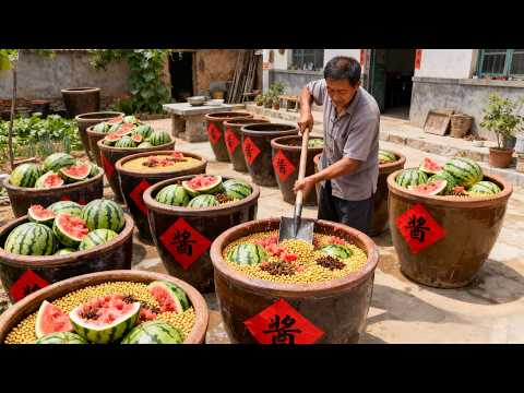Four Months to Turn Watermelon and Soybeans into a Timeless Delicacy 西瓜美食 | 中国传统美食 | ASMR