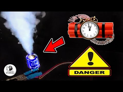 Experiments with Electrolytic capacitors | Capacitor short-circuit explosions Discharching Testing 🔥