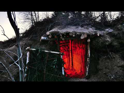 Building a Secret Dugout Shelter With a Fireplace Inside