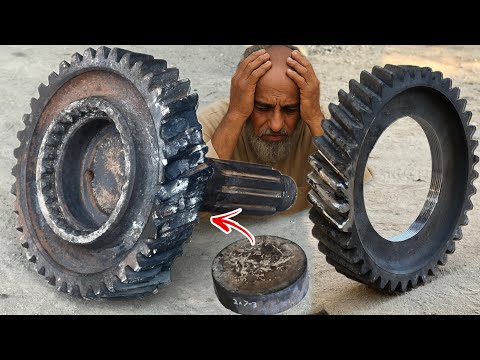 How This Broken Gear TEETH Fully Recreated from Iron Block | Extreme GEAR Teeth Rebuilding Process