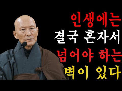 인생에는 결국 혼자서 넘어야 하는 벽이 있다  | 법정 스님 지혜 | 불교 | 인생명언 | 평온한 삶
