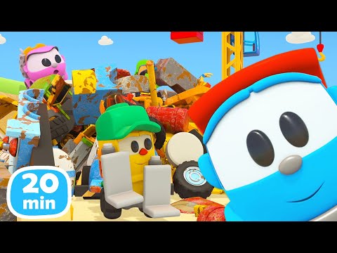 Лёва знакомится с Леей! Развивающие мультики про машинки. Грузовичок Лева 3 серии подряд