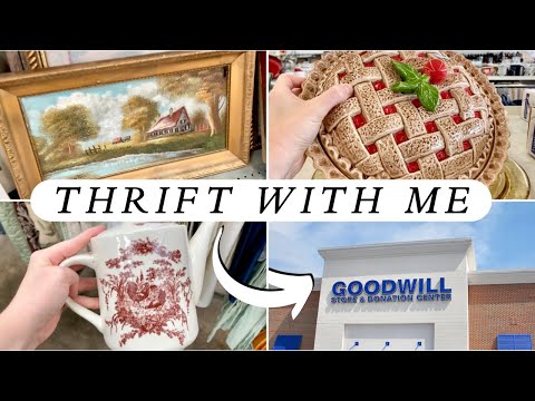 GOODWILL THRIFT SHOPPING FOR HOME DECOR & THRIFT HAUL | Hunting For Fall Decor & CottageCore Decor!