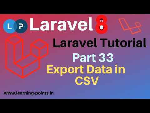 How to export data in CSV format | Maatwebsite package | Laravel 8 | Learning Points