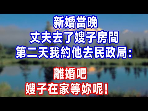 新婚當晚，丈夫去了嫂子房間，第二天我約他去民政局：離婚吧，嫂子在家等妳呢！#生活經驗 #人生感悟 #故事分享 #打脸 #为人处世