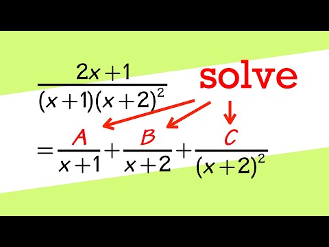 how to solve partial fractions
