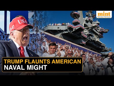 Trump, With First Lady Melania, Witnesses U.S. Navy Sea Power From USS George H.W. Bush