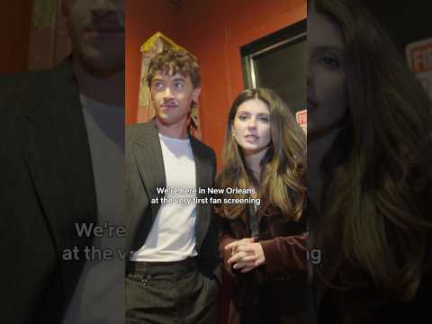 Emily Bader and Tom Blyth sneak into the very first fan screening of PEOPLE WE MEET ON VACATION