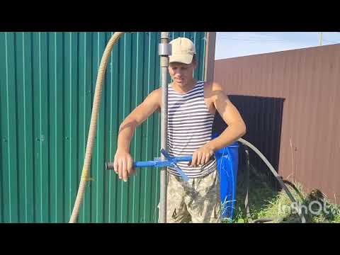 Бурим MINI скважину. Два абиссинских колодца по 17м.