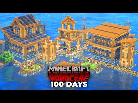 I Survived 100 Days LOST AT SEA in Minecraft Hardcore