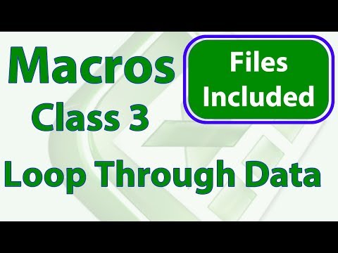 Excel Macro Class 3 - Looping through Ranges & Working with Cells