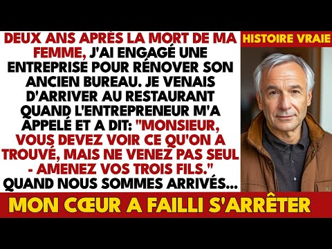 "Viens Pas Seul, Amène Tes Fils," Dit L'artisan Après Travaux Au Bureau De Feu Ma Femme.