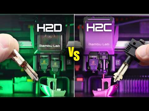 Which printer makes better 3D prints?  The Bambu Lab H2D or the Bambu H2C with the fancy induction