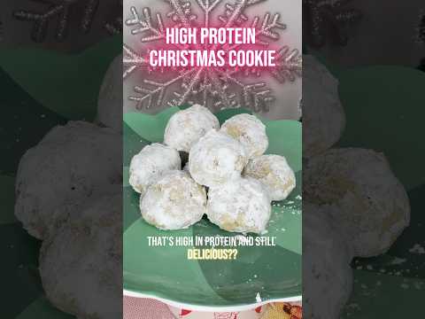 High Protein Christmas Cookies I Snowball Cookies with 5g Protein Each