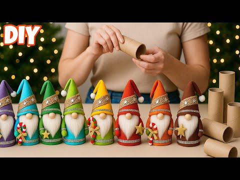  Genius DIY Christmas Gnomes from Toilet Paper Rolls 🎄 Easy Holiday Craft & Home Decor Ideas