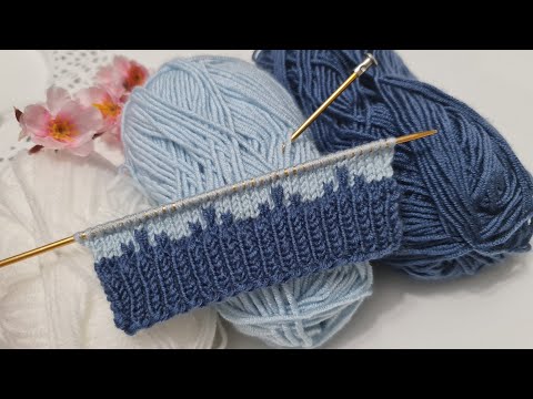 Üç renkli muhteşem yelek hırka süveter örgü modeli / tricolor gorgeous knitting pattern