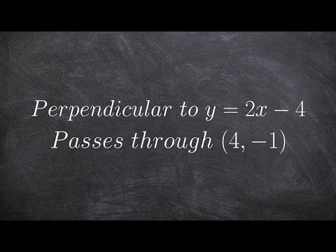 Find a perpendicular liness through a given point