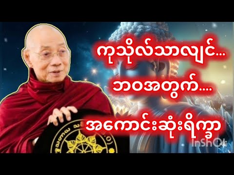ကုသိုလ်သာလျင်ဘဝအတွက်အကောင်းဆုံးရိက္ခာ-ပါချုပ်ဆရာတော်#dhammalight2 