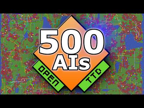 500 AIs vs OpenTTD - Vehicle Crashes, Lag, and Bankruptcy - OpenTTD AI Battles