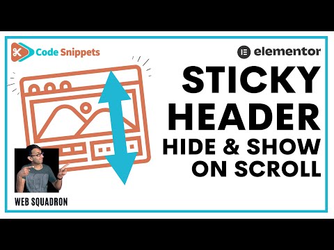 Sticky Header Hide and Show on Scroll - Elementor Wordpress Tutorial - Sticky Top Header Template