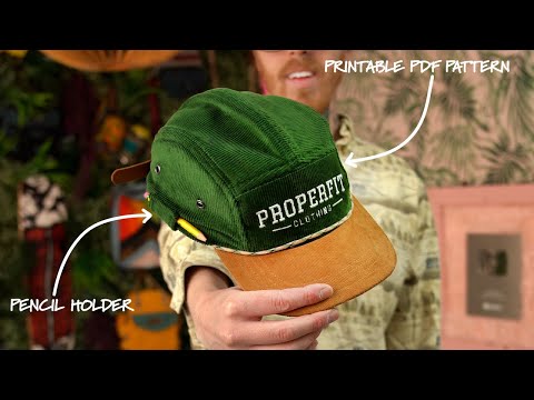 DIY 5 panel Camp Hat STEP BY STEP INSTRUCTIONS + Printable PDF Pattern (EASY TO FOLLOW PROJECT)